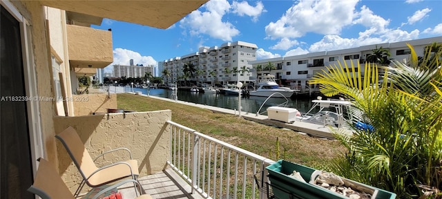 3522 NE 171st St Unit 104, North Miami Beach, FL 33160 - balcony with a water view