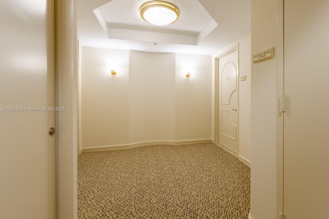 18911 Collins Ave Unit 2002, Sunny Isles Beach, FL 33160 - hall featuring a raised ceiling and carpet floors