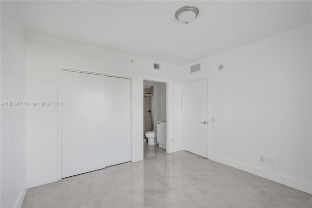 14951 Royal Oaks Ln Unit 806, North Miami, FL 33181 - unfurnished bedroom with a closet and ensuite bathroom