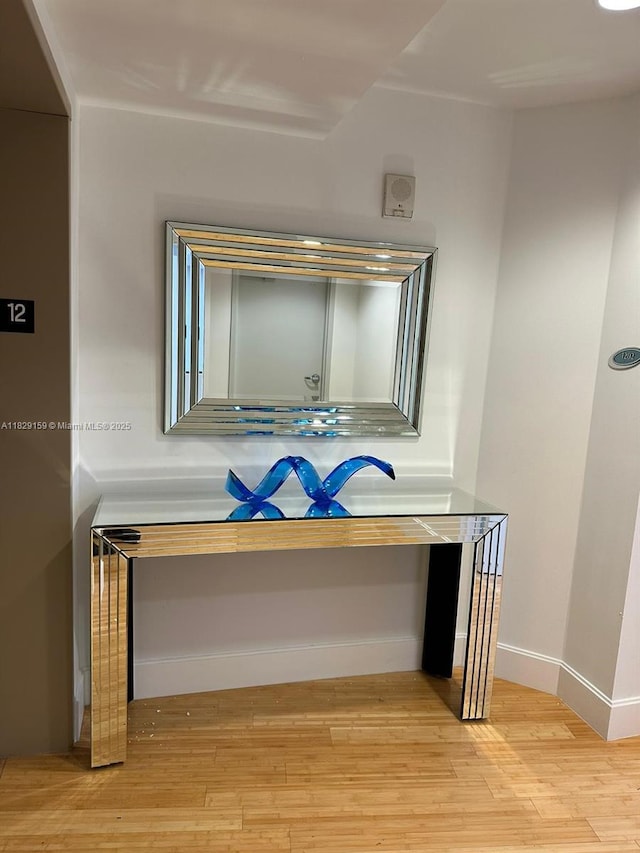 18201 Collins Ave Unit 1202, Sunny Isles Beach, FL 33160 - detailed view of wood finished floors and baseboards