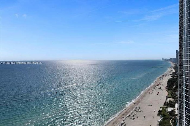 18201 Collins Ave Unit 1202, Sunny Isles Beach, FL 33160 - water view featuring nearby beach