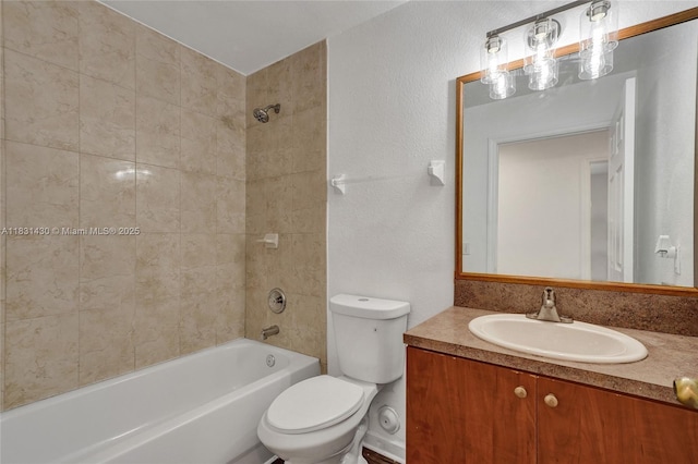 12254 SW 217th St, Miami, FL 33170 - full bath featuring vanity, shower / tub combination, and a textured wall