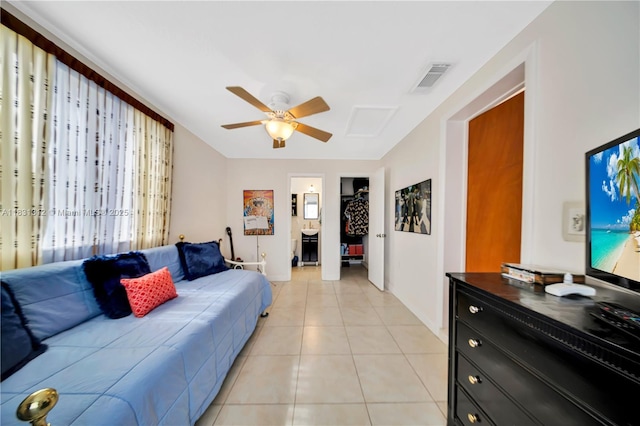 1315 W 79th St, Hialeah, FL 33014 - living room with ceiling fan and light tile patterned flooring