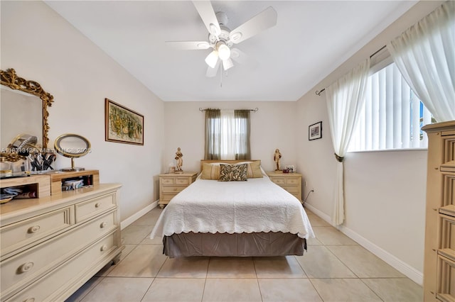 1315 W 79th St, Hialeah, FL 33014 - bedroom featuring light tile patterned floors and a ceiling fan