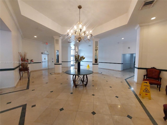 1351 NE Miami Gardens Dr Unit 513E, Miami, FL 33179 - lobby with recessed lighting and ornamental molding