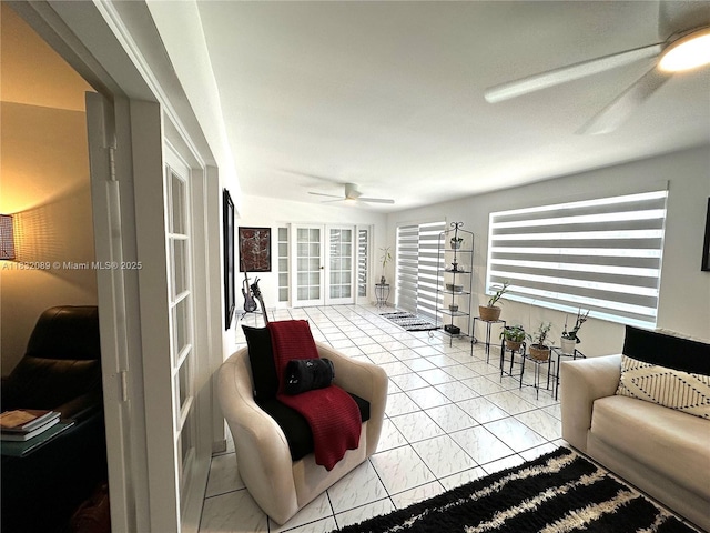 8821 SW 87th St, Miami, FL 33173 - living area with a ceiling fan