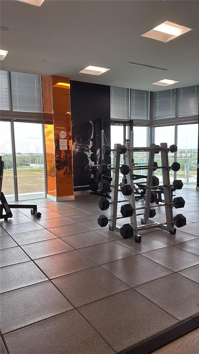 2000 Metropica Way Unit 2102, Sunrise, FL 33323 - gym featuring a wall of windows