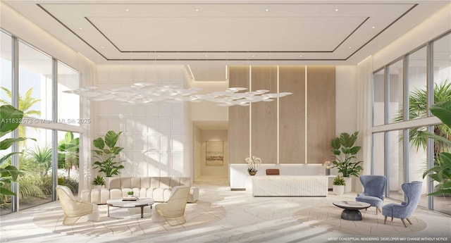 501 SE 6th Ave Unit 611, Fort Lauderdale, FL 33301 - community lobby with a high ceiling