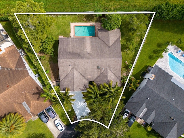 14409 SW 141st Pl, Miami, FL 33186 - aerial view of property's location featuring property parcel outlined