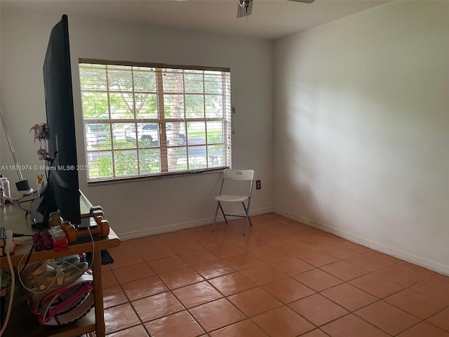14409 SW 141st Pl, Miami, FL 33186 - sitting room featuring light tile patterned flooring and a ceiling fan