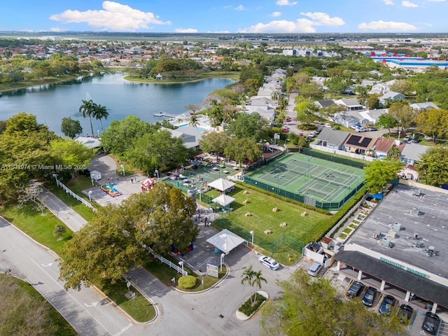 14409 SW 141st Pl, Miami, FL 33186 - aerial overview of property's location featuring a large body of water and nearby suburban area