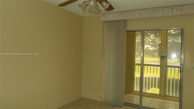 13550 SW 6th Ct Unit 208A, Pembroke Pines, FL 33027 - unfurnished room with light tile patterned floors and ceiling fan
