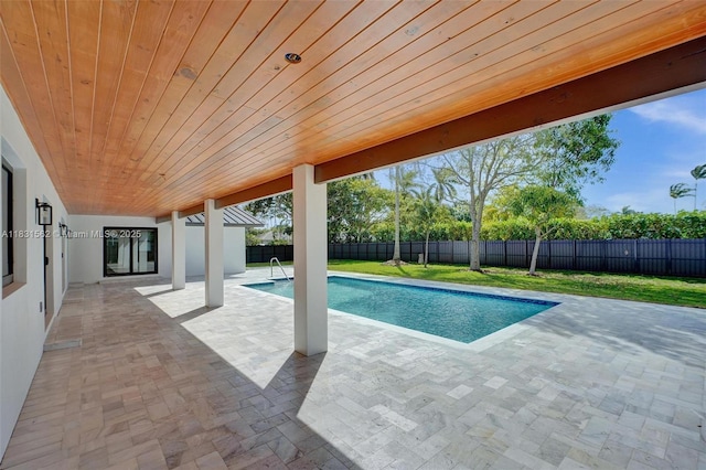 10704 SW 133rd Ter, Miami, FL 33176 - view of pool featuring a fenced backyard and a patio area