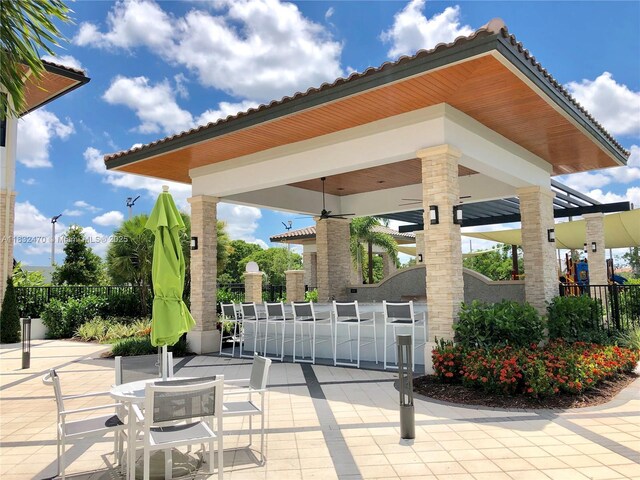 8031 NW 104th Ave Unit 21, Doral, FL 33178 - view of patio / terrace featuring a gazebo