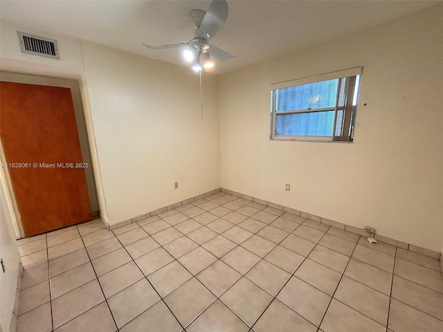 3181 SW 13th St Unit 401, Miami, FL 33145 - empty room featuring ceiling fan and light tile patterned flooring