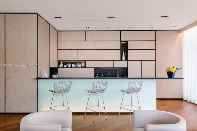 10201 Collins Ave Unit 1802, Bal Harbour, FL 33154 - kitchen featuring wood finished floors and recessed lighting