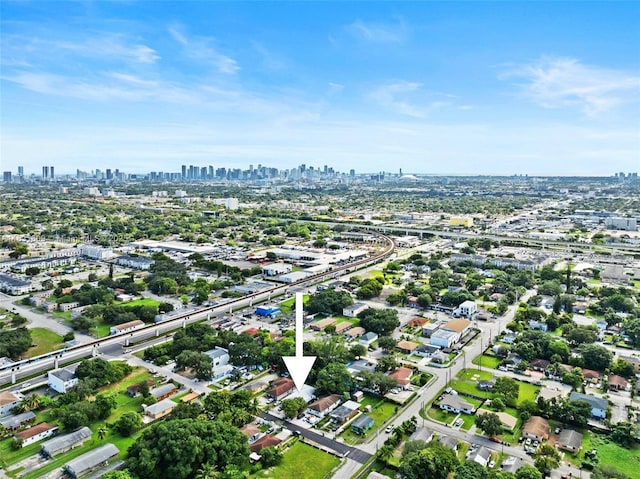 2788 NW 48th St, Miami, FL 33142 - aerial overview of property's location featuring skyline