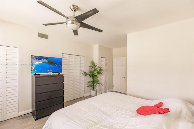 23 Simonton Cir, Weston, FL 33326 - bedroom featuring light wood finished floors and a ceiling fan