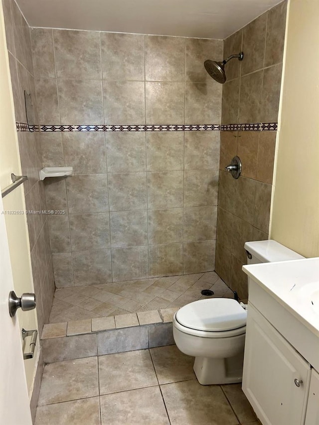 189 Lakeview Dr Unit 103, Weston, FL 33326 - full bathroom with vanity, tiled shower, and tile patterned floors
