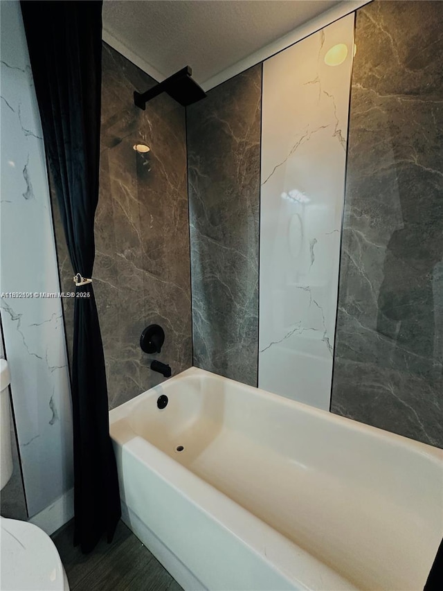 1962 Freeport Ln Unit 1962, Riviera Beach, FL 33404 - bathroom with shower / bath combo and wood finished floors
