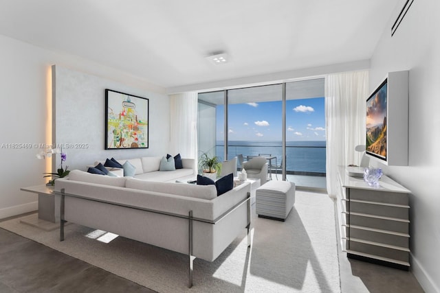 10203 Collins Ave Unit 1003, Bal Harbour, FL 33154 - living room with baseboards and wood finished floors
