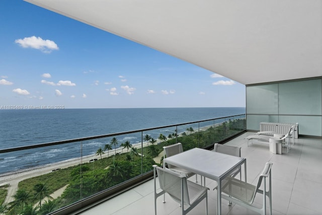 10203 Collins Ave Unit 1003, Bal Harbour, FL 33154 - balcony featuring view of water and beach