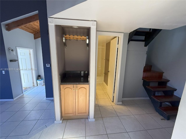 1965 SW 81st Way, Davie, FL 33324 - hall featuring light tile patterned flooring and stairway