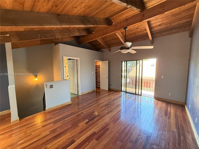 1965 SW 81st Way, Davie, FL 33324 - empty room with wood ceiling, wood-type flooring, and a ceiling fan