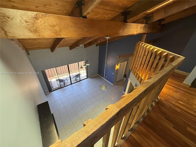 1965 SW 81st Way, Davie, FL 33324 - stairway with wood ceiling and wood finished floors