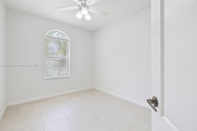 14842 SW 22nd Ter, Miami, FL 33185 - spare room with light tile patterned floors and a ceiling fan