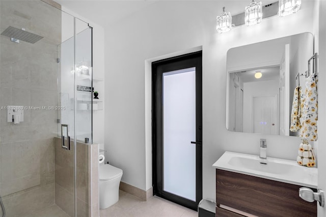 1005 NW 100th Ave, Miami, FL 33172 - bathroom with vanity, a stall shower, and tile patterned flooring