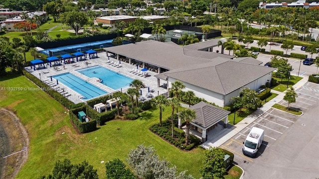 14549 Bretton Woods Trce, Delray Beach, FL 33446 - bird's eye view of a pool area