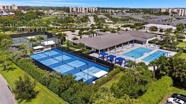 14549 Bretton Woods Trce, Delray Beach, FL 33446 - drone / aerial view of a pool area