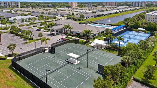 14549 Bretton Woods Trce, Delray Beach, FL 33446 - drone / aerial view of a pool area and a large body of water