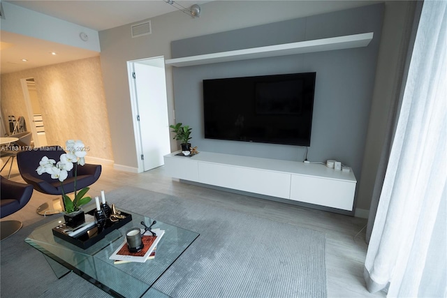 45 SW 9th St Unit 1705, Miami, FL 33130 - living area with wood finished floors and baseboards