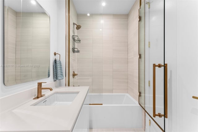 2655 S Bayshore Dr Unit 2012, Miami, FL 33133 - bathroom with vanity and shower / bath combination with glass door