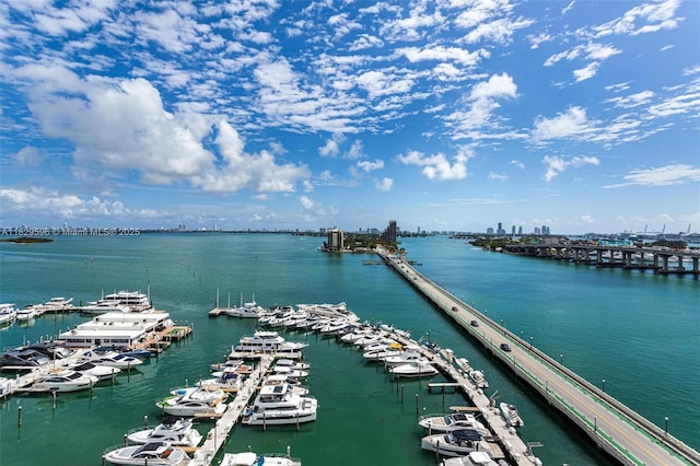 555 NE 15th St Unit 15B, Miami, FL 33132 - water view featuring a marina