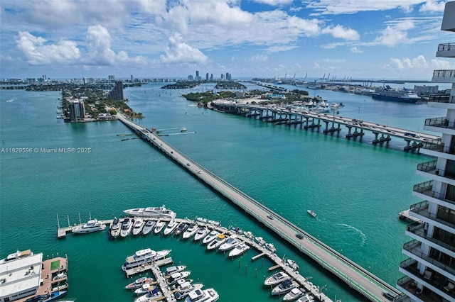 555 NE 15th St Unit 15B, Miami, FL 33132 - view of urban area with a notable bridge and a nearby body of water