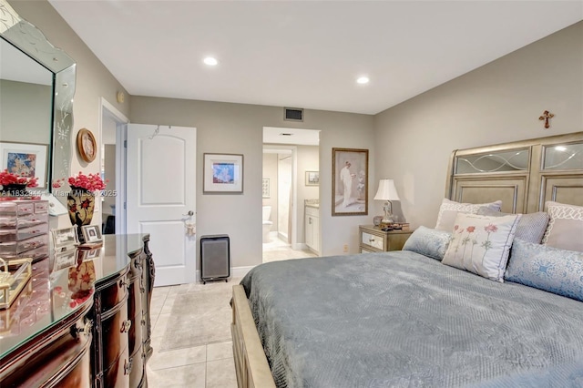 800 SW 125th Way Unit 405O, Pembroke Pines, FL 33027 - bedroom with light tile patterned flooring, recessed lighting, and ensuite bathroom