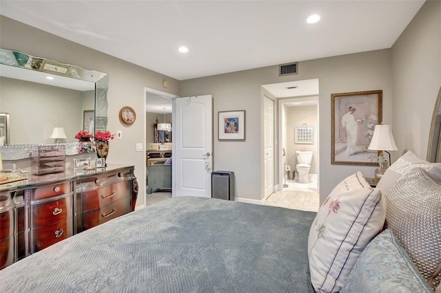 800 SW 125th Way Unit 405O, Pembroke Pines, FL 33027 - bedroom with tile patterned floors, recessed lighting, and ensuite bath