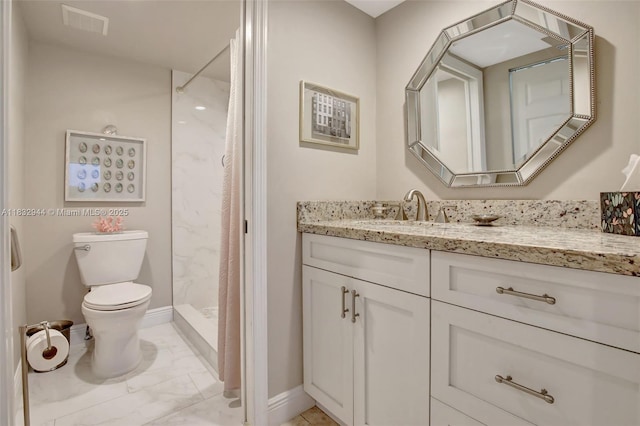 800 SW 125th Way Unit 405O, Pembroke Pines, FL 33027 - full bath featuring marble look tile flooring, vanity, and a shower stall