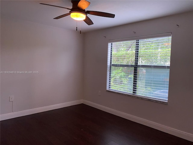 15661 SW 104th Ter Unit 3112, Miami, FL 33196 - empty room with dark wood-style floors and ceiling fan