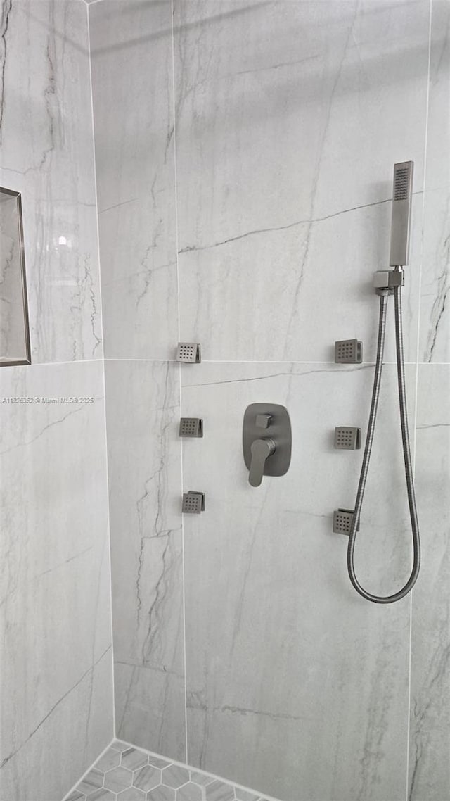 230 SW 117th Ter, Pembroke Pines, FL 33025 - full bathroom featuring a marble finish shower
