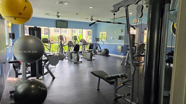 230 SW 117th Ter, Pembroke Pines, FL 33025 - exercise room featuring recessed lighting and a textured ceiling