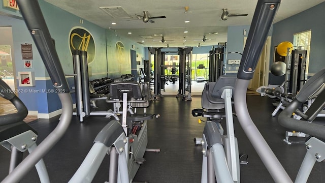 230 SW 117th Ter, Pembroke Pines, FL 33025 - gym with ceiling fan