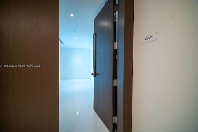300 Biscayne Blvd Way Unit 4603, Miami, FL 33131 - hallway featuring tile patterned floors and recessed lighting
