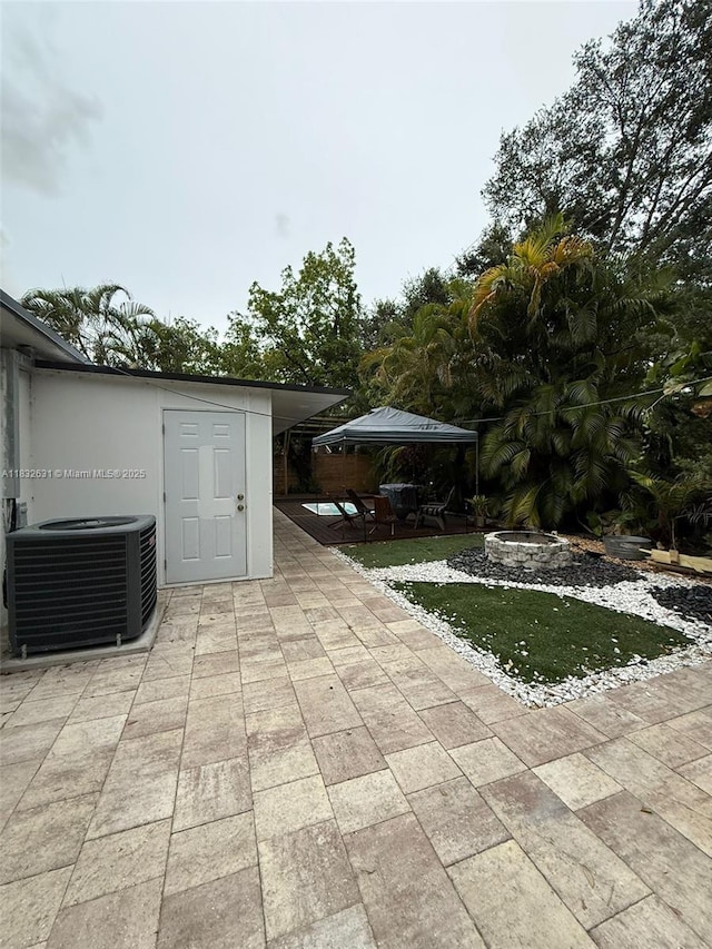 5838 Madison St, Hollywood, FL 33023 - view of swimming pool featuring a patio and a gazebo