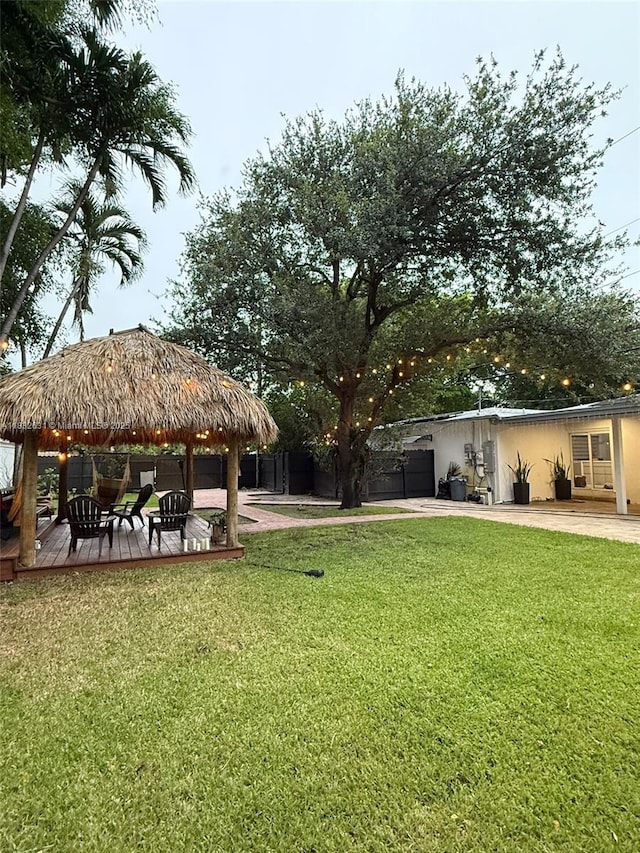 5838 Madison St, Hollywood, FL 33023 - view of green lawn featuring a gazebo