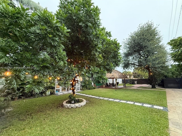 5838 Madison St, Hollywood, FL 33023 - view of yard featuring a gazebo and a patio area