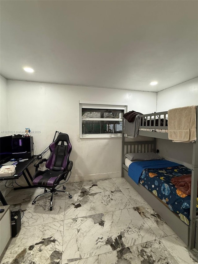5838 Madison St, Hollywood, FL 33023 - bedroom featuring marble finish floors and recessed lighting